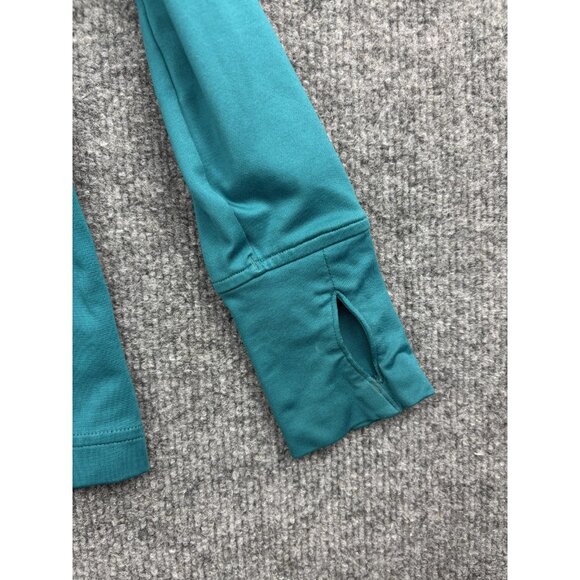Under Armour Hoodie Womens Small Teal ColdGear Pullover Thumbholes Athletic - Picture 5 of 7